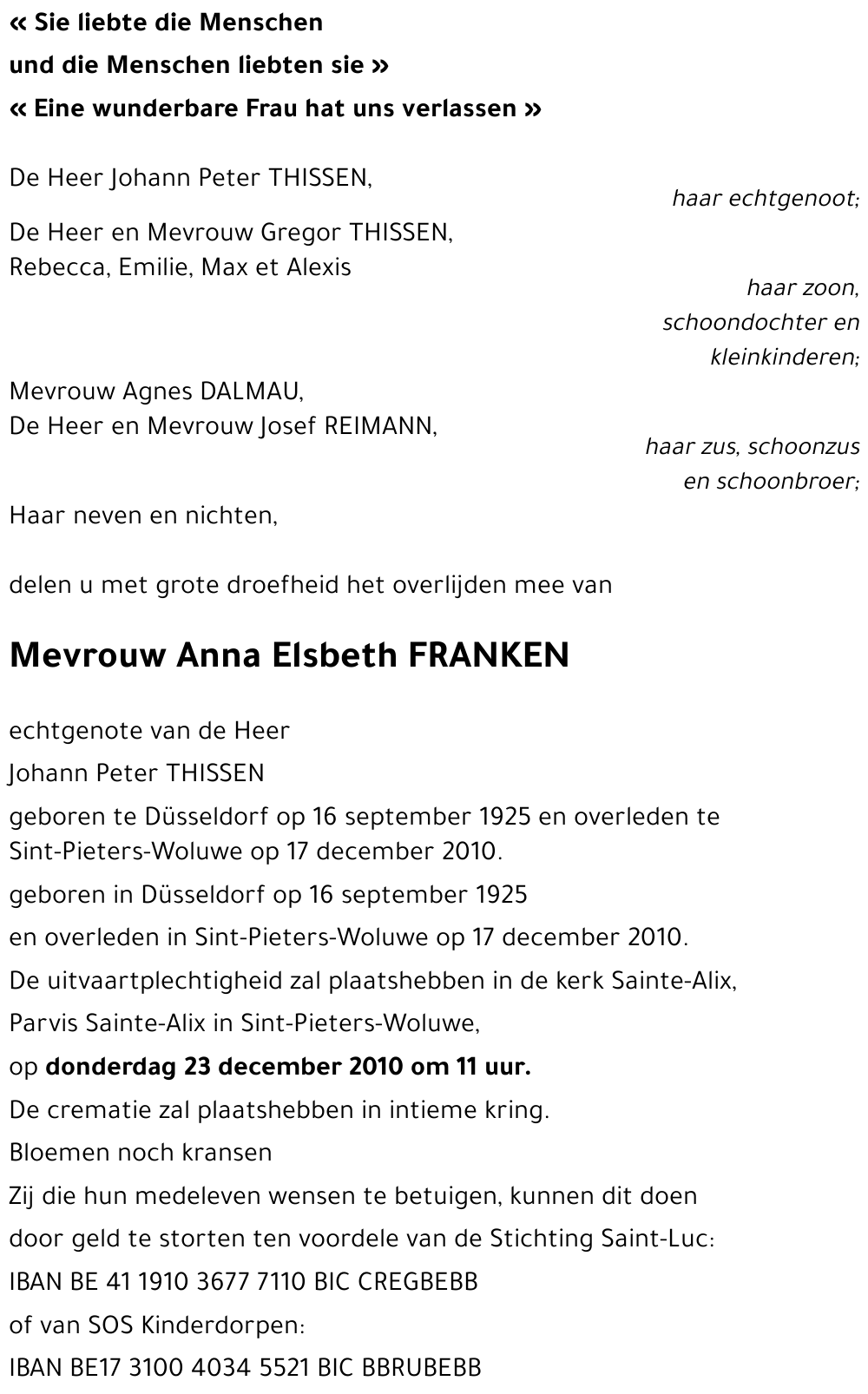 Anna Elsbeth FRANKEN