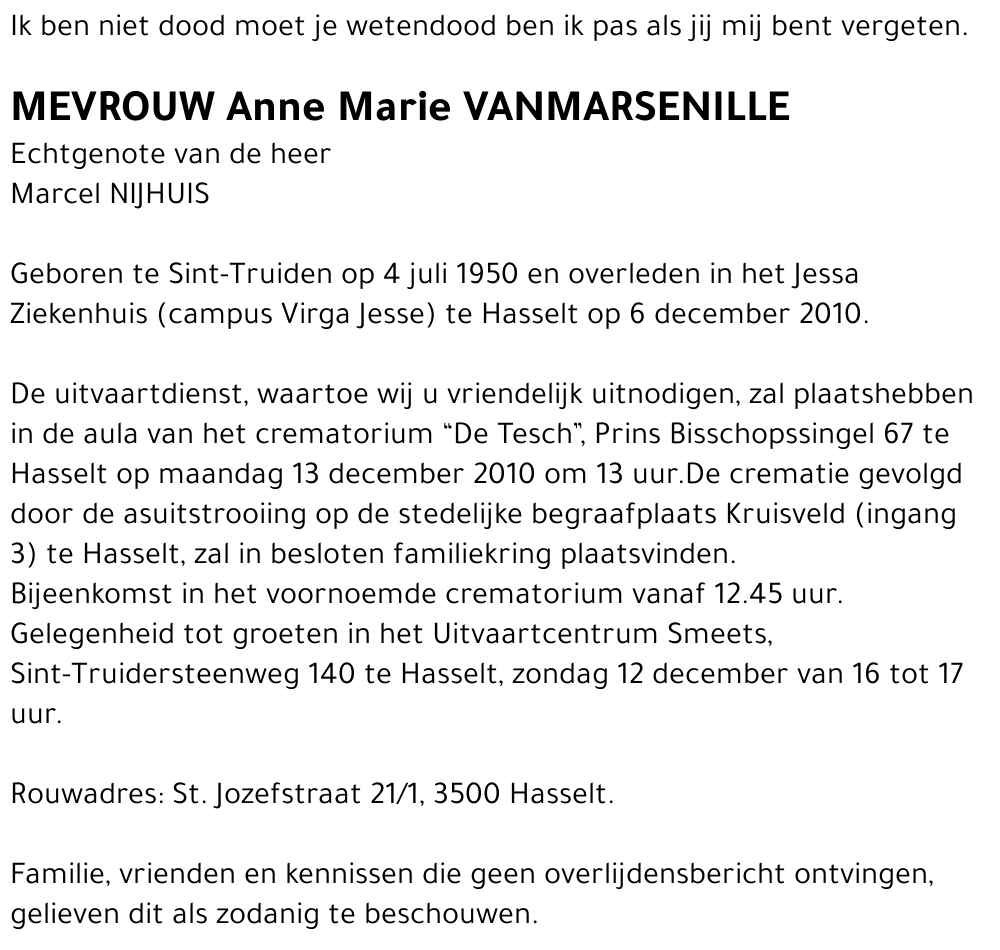 Anne Marie Vanmarsenille