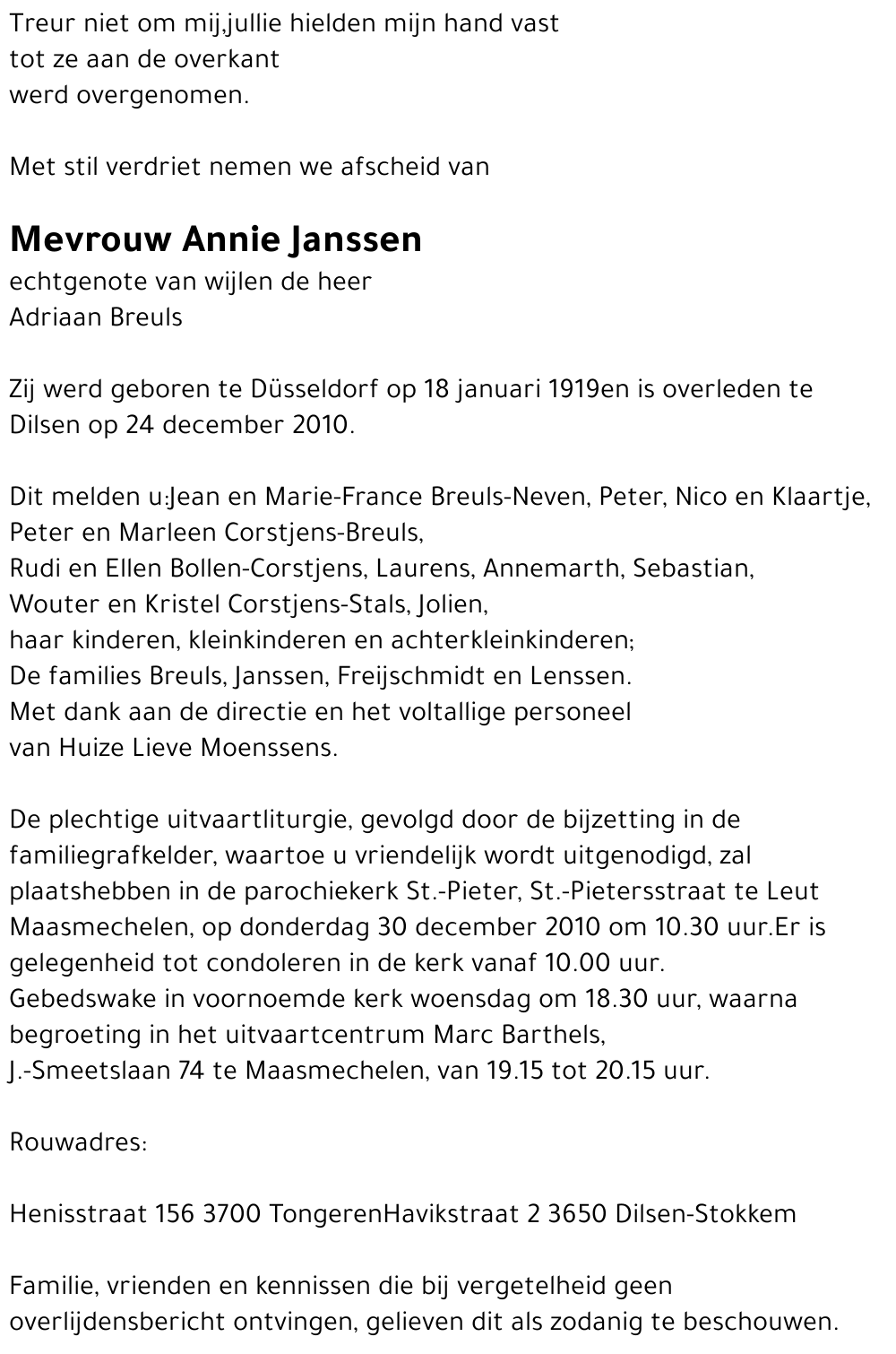 Annie Janssen