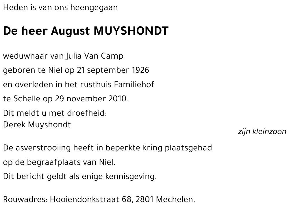 August MUYSHONDT