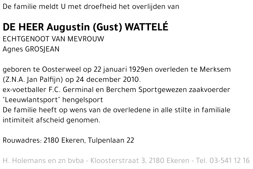 Augustin (Gust) Wattelé