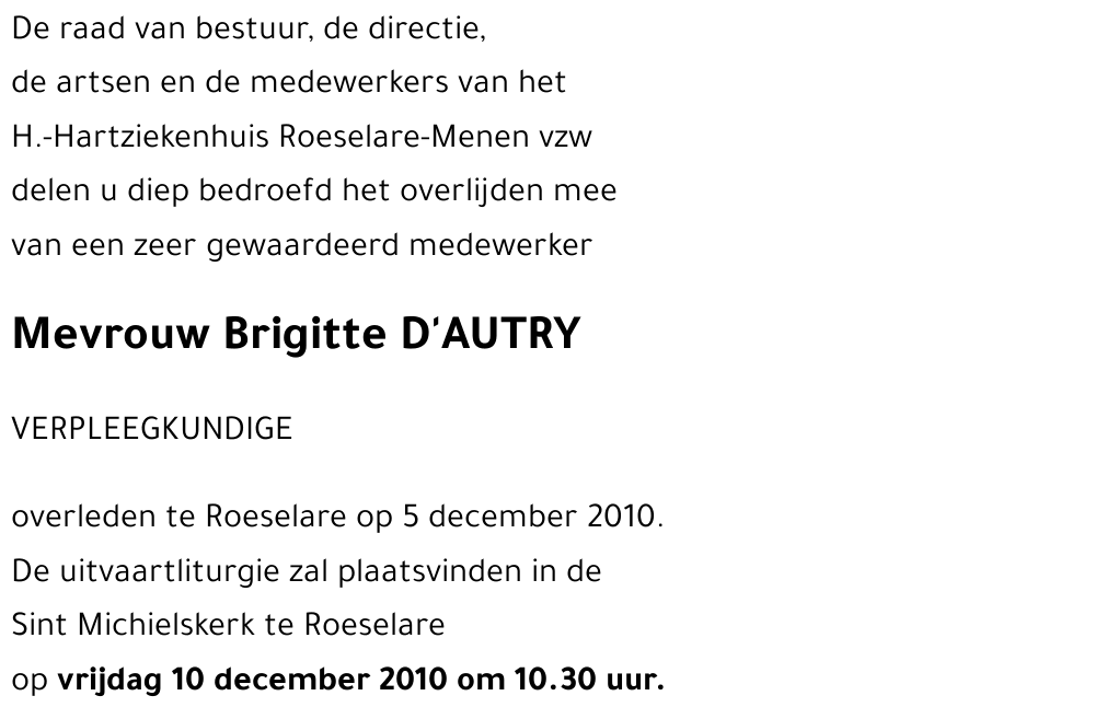 Brigitte D'AUTRY