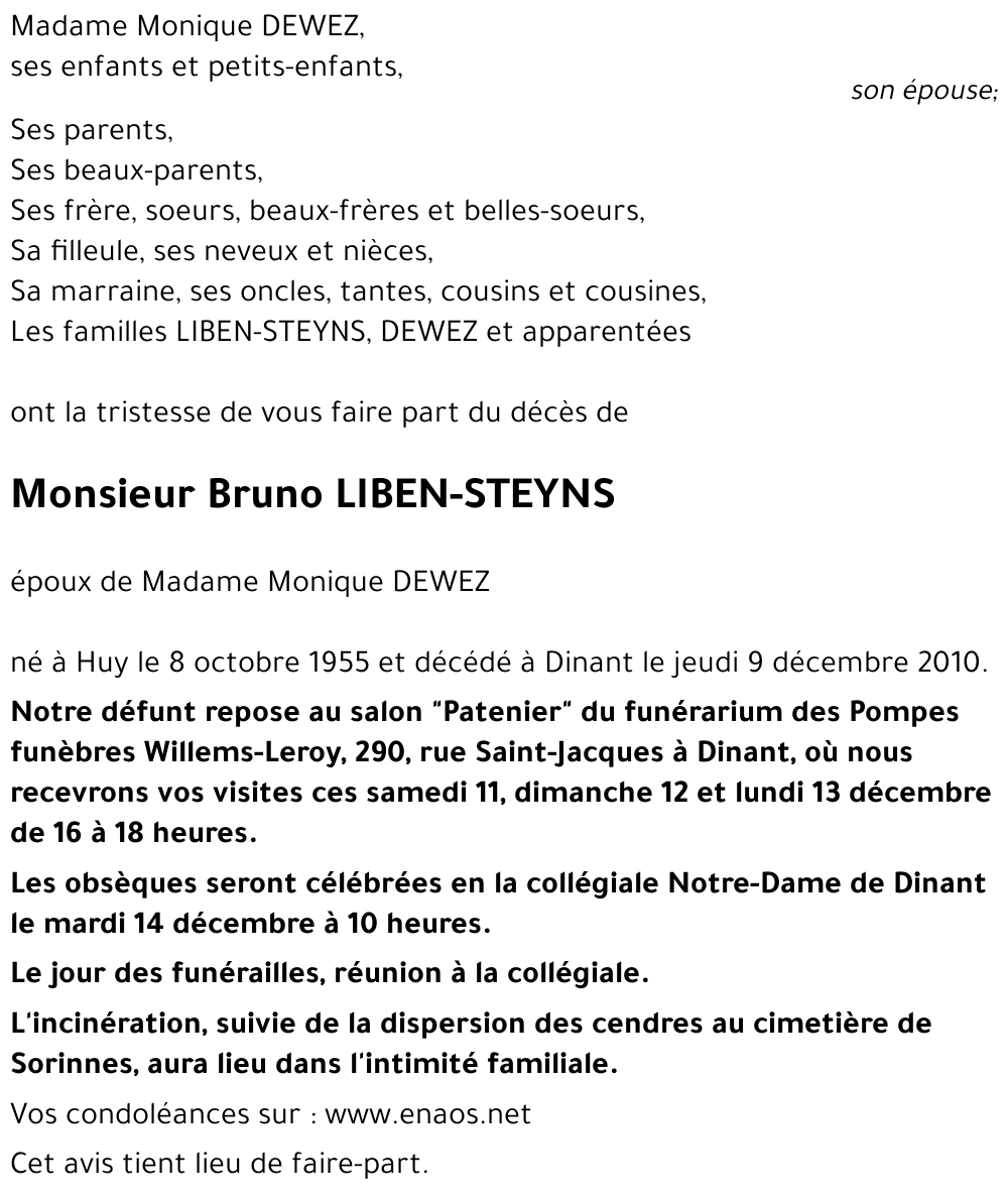 Bruno LIBEN-STEYNS