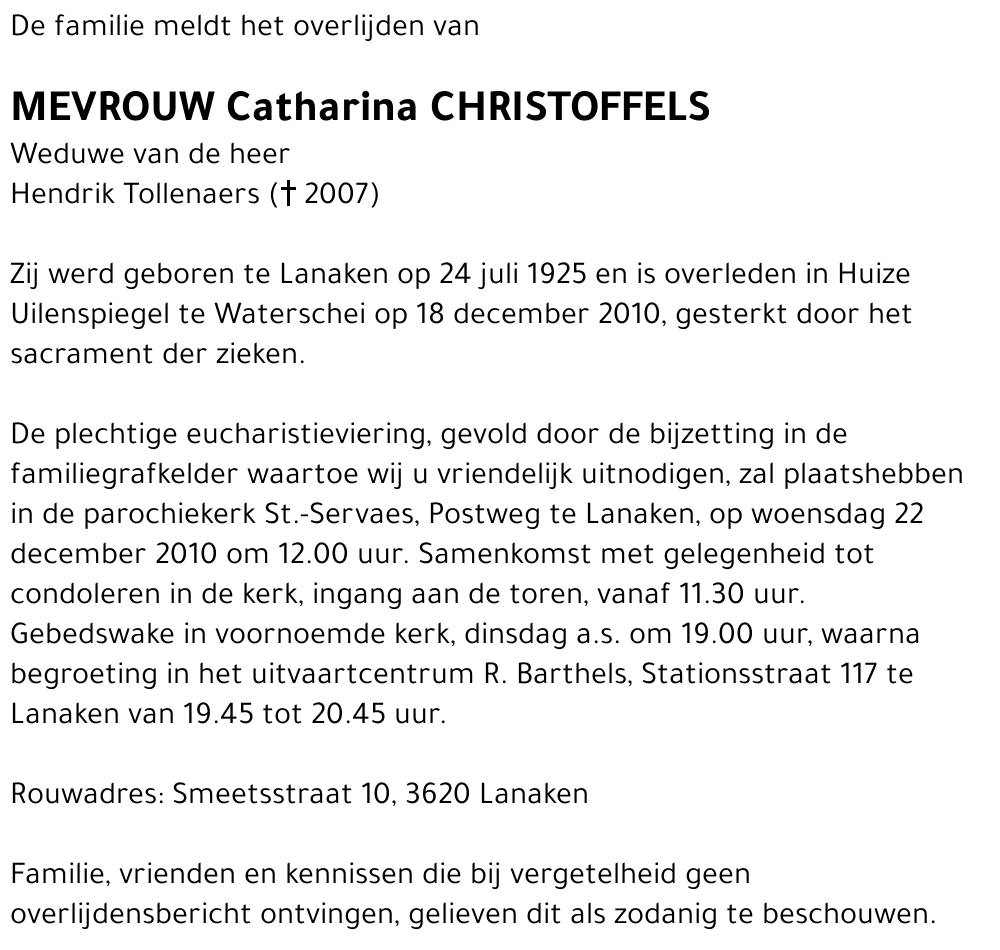 Catharina Christoffels