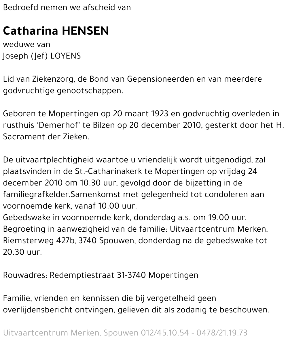 Catharina Hensen