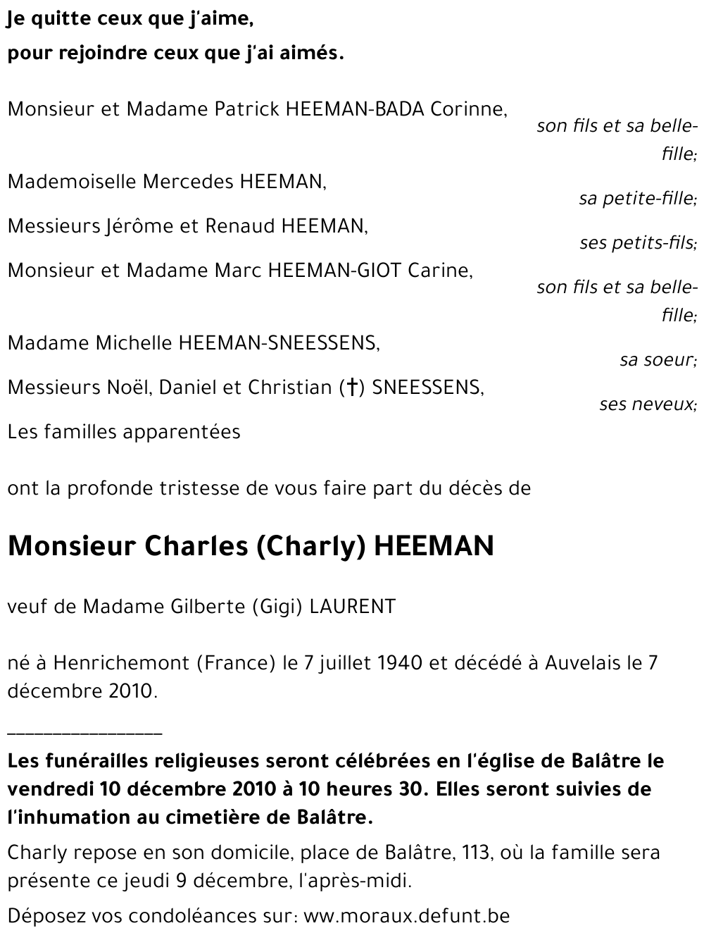 Charles HEEMAN (Charly)