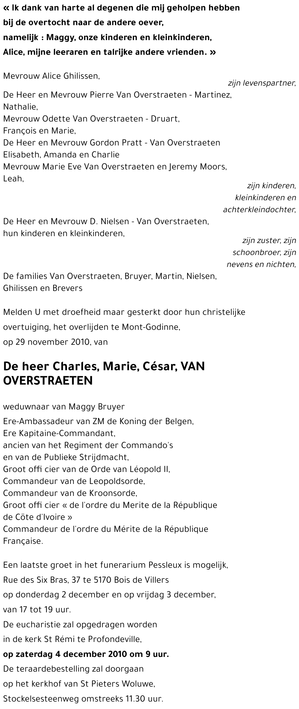 Charles VAN OVERSTRAETEN