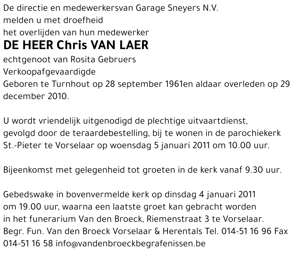 Chris Van Laer