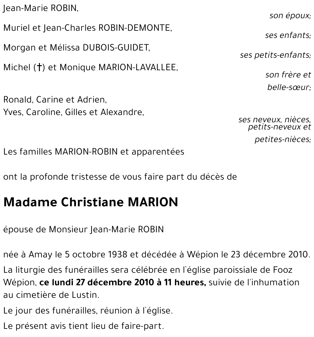 Christiane MARION