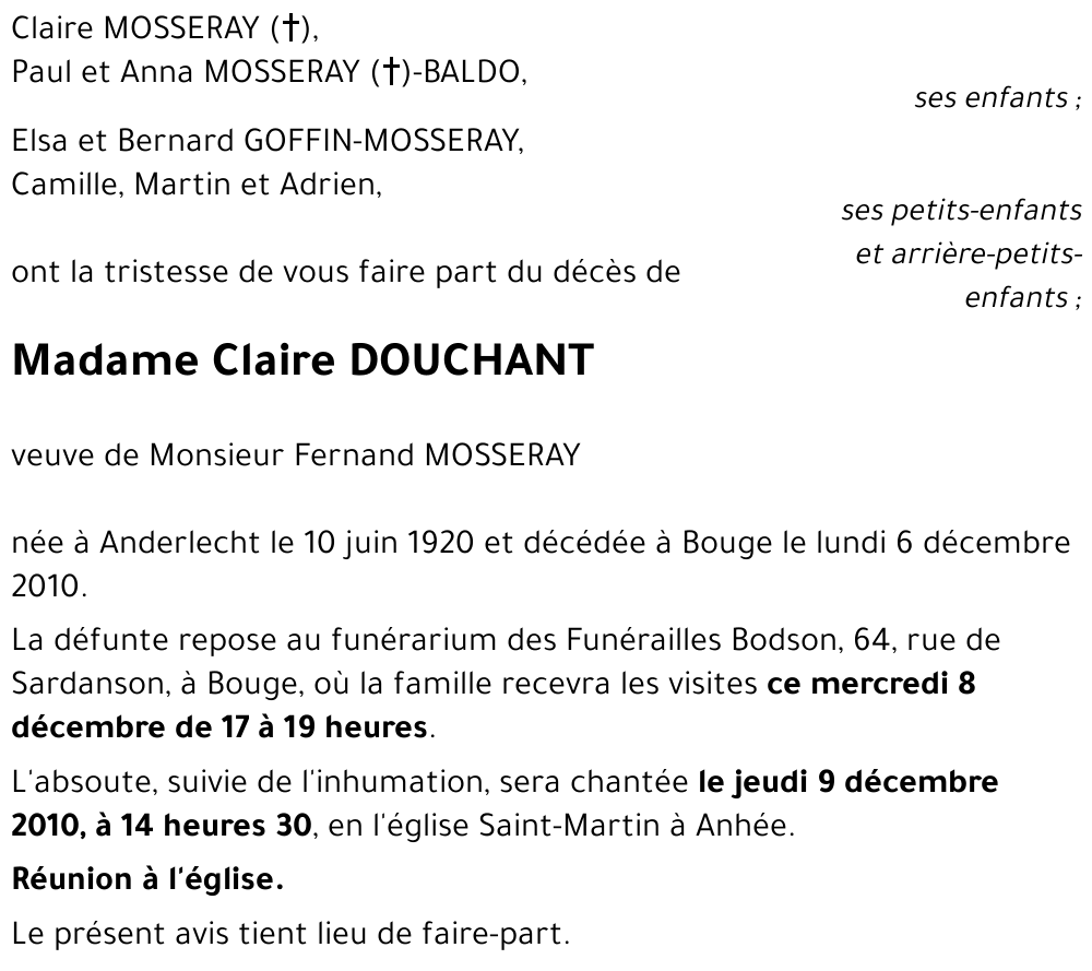 Claire DOUCHANT