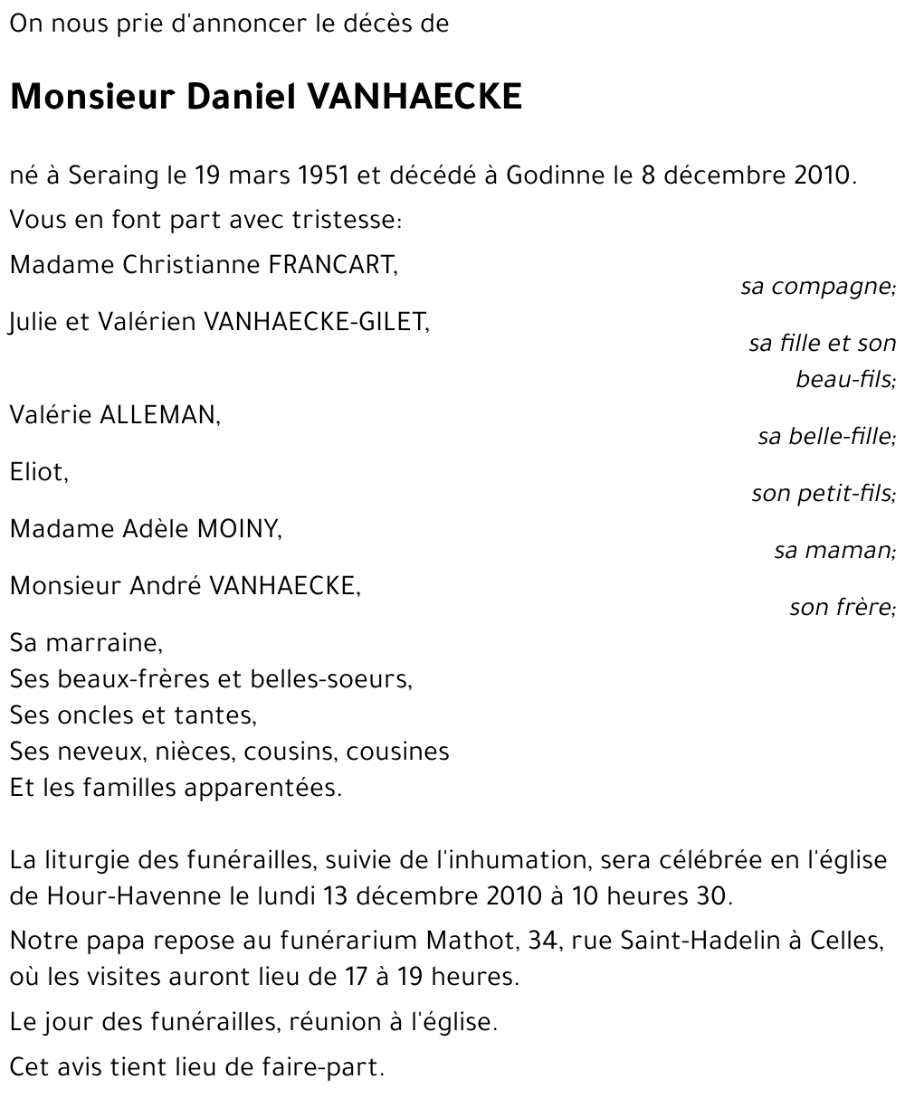 Daniel VANHAECKE