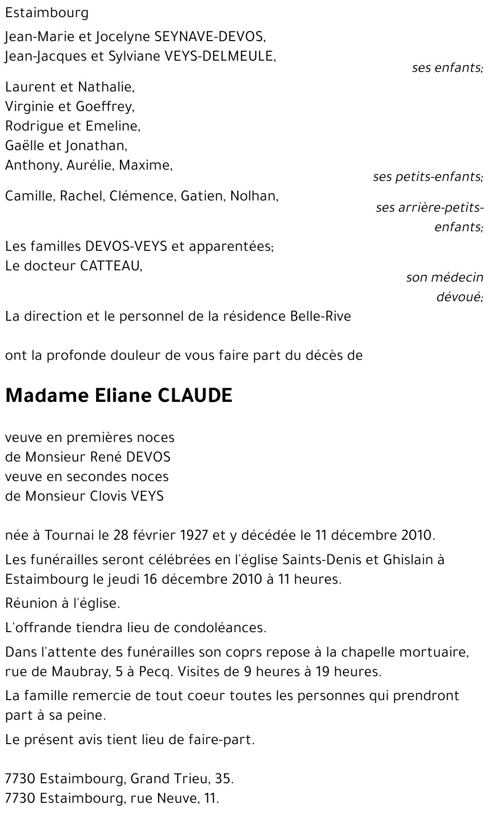 Eliane CLAUDE