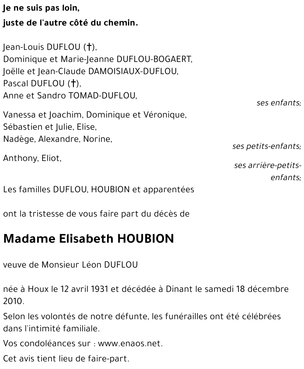 Elisabeth HOUBION