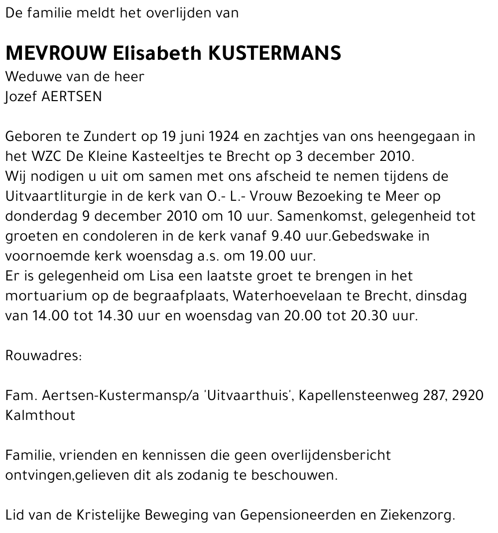 Elisabeth KUSTERMANS
