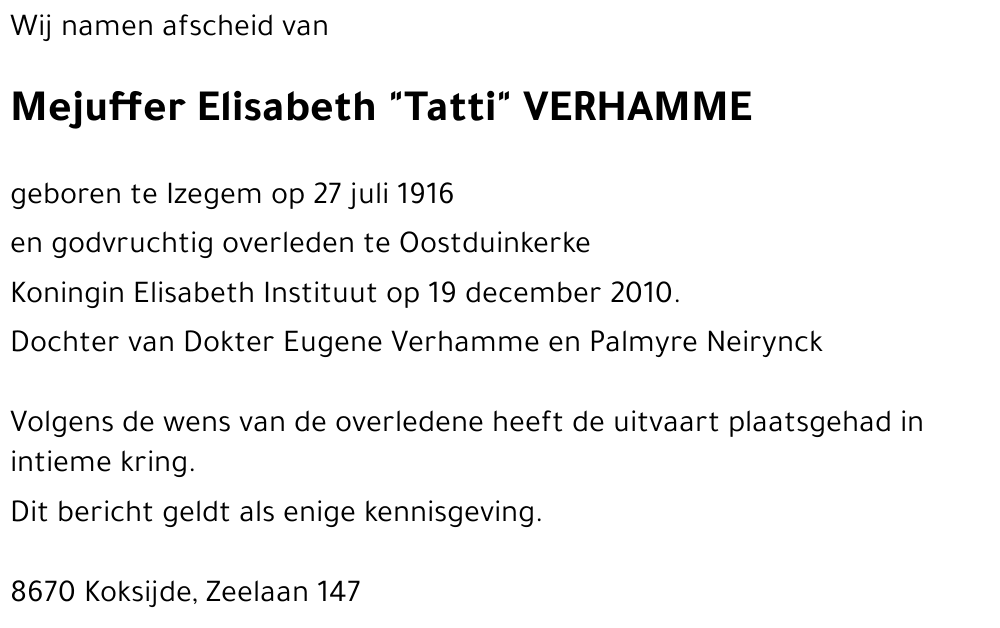 Elisabeth VERHAMME