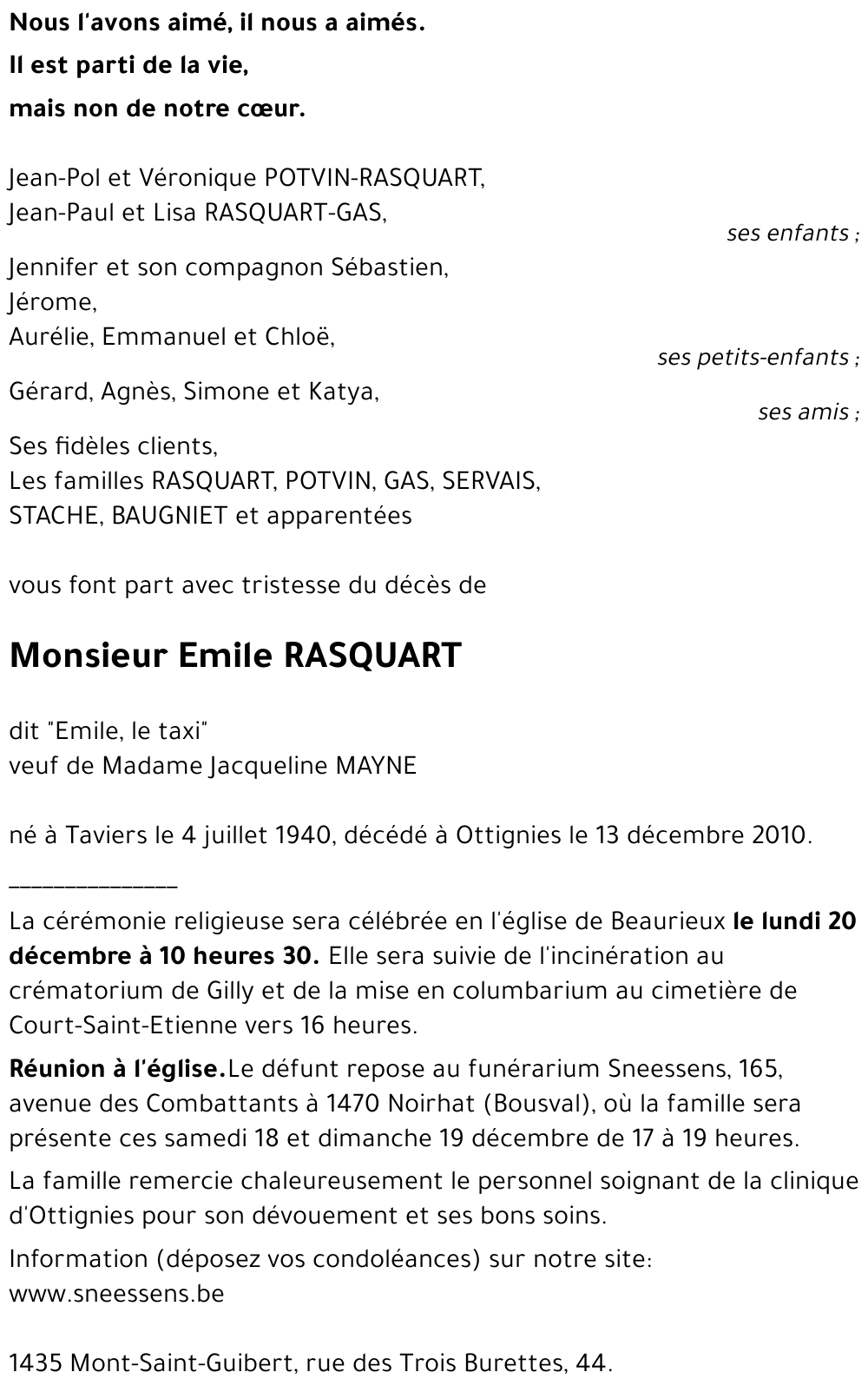 Emile RASQUART