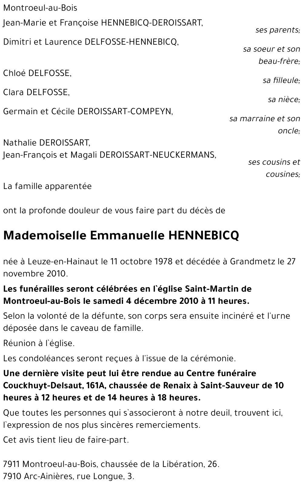 Emmanuelle HENNEBICQ