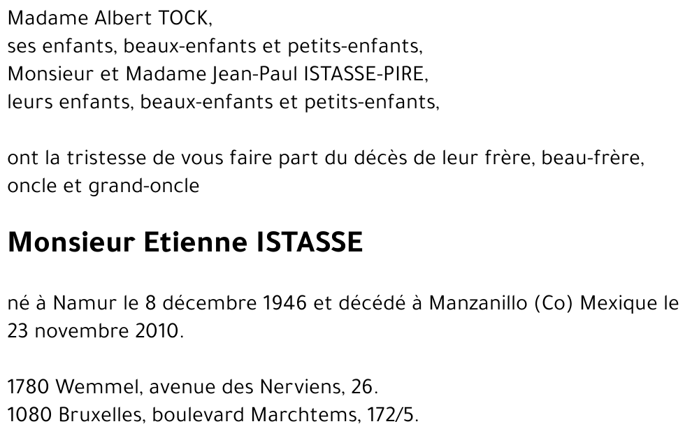 Etienne ISTASSE