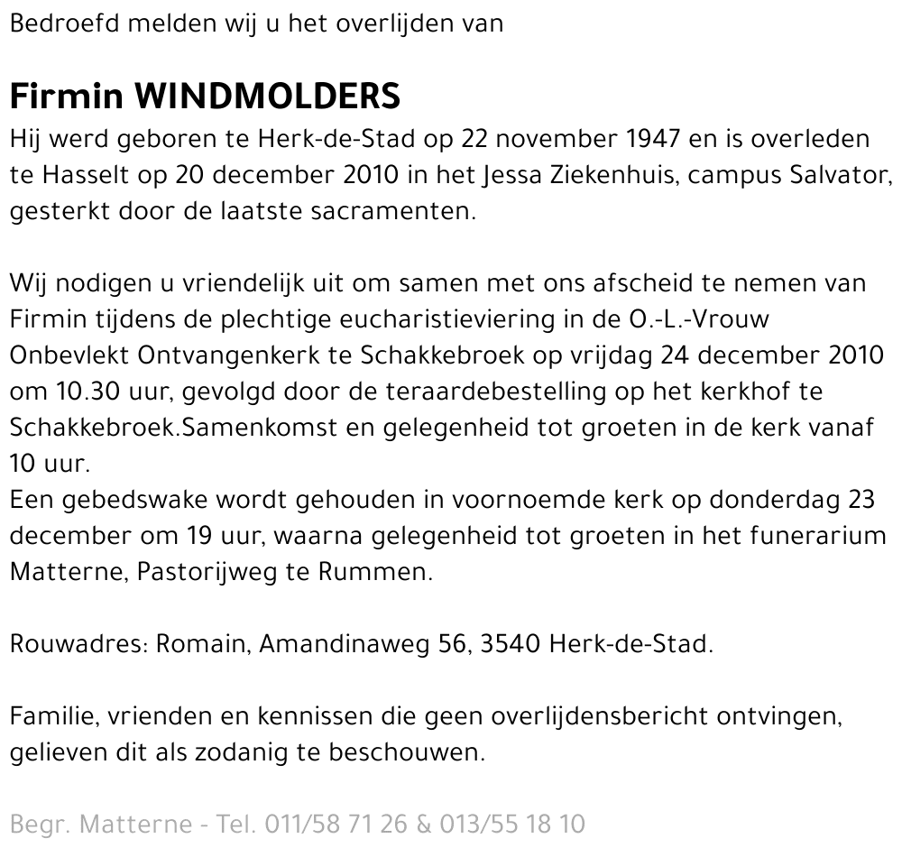 Firmin Windmolders
