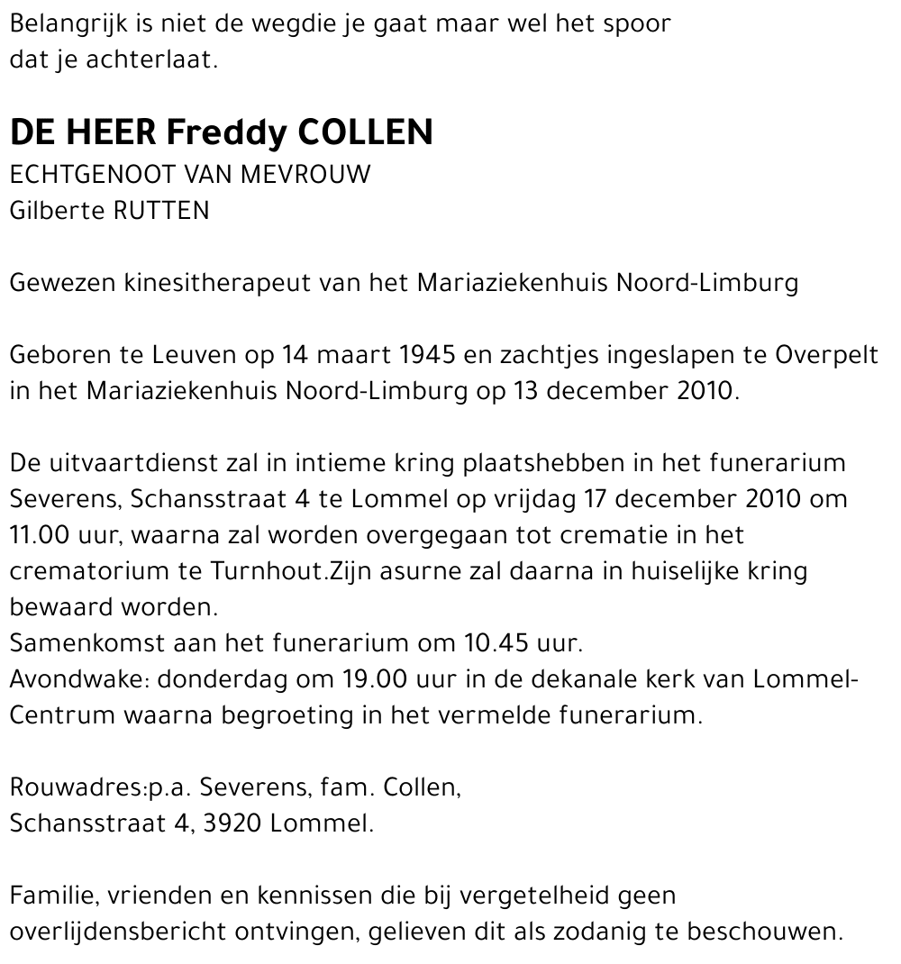Freddy Collen