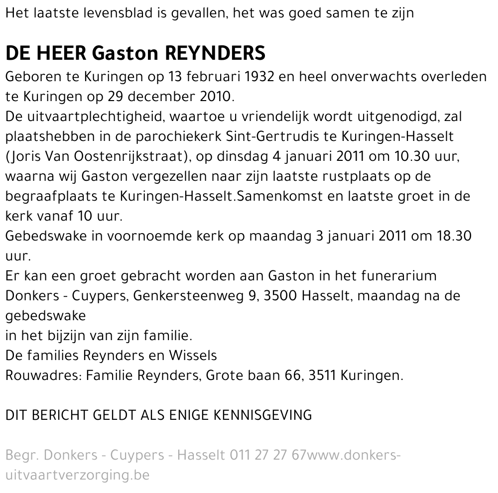 Gaston Reynders
