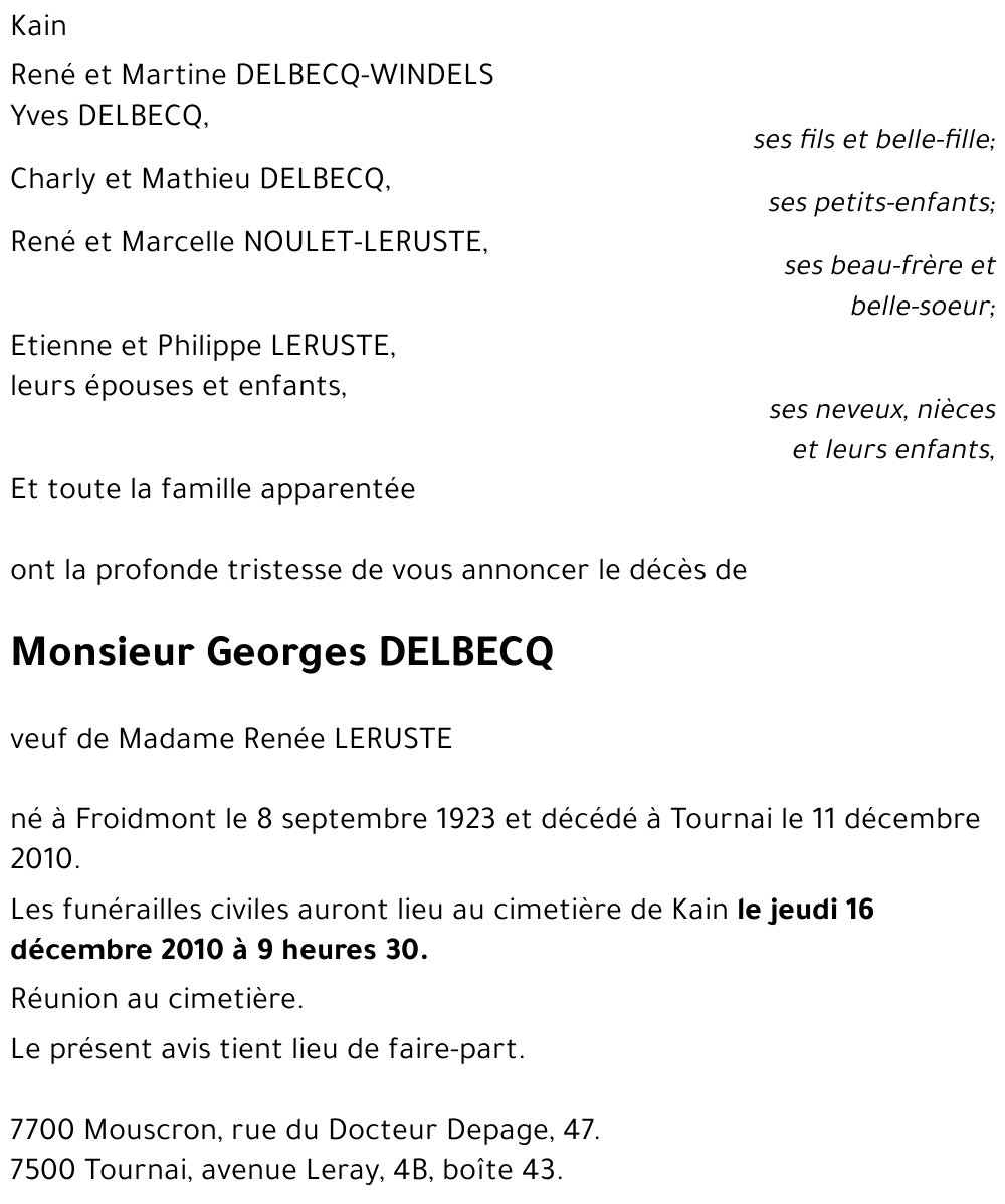 Georges DELBECQ