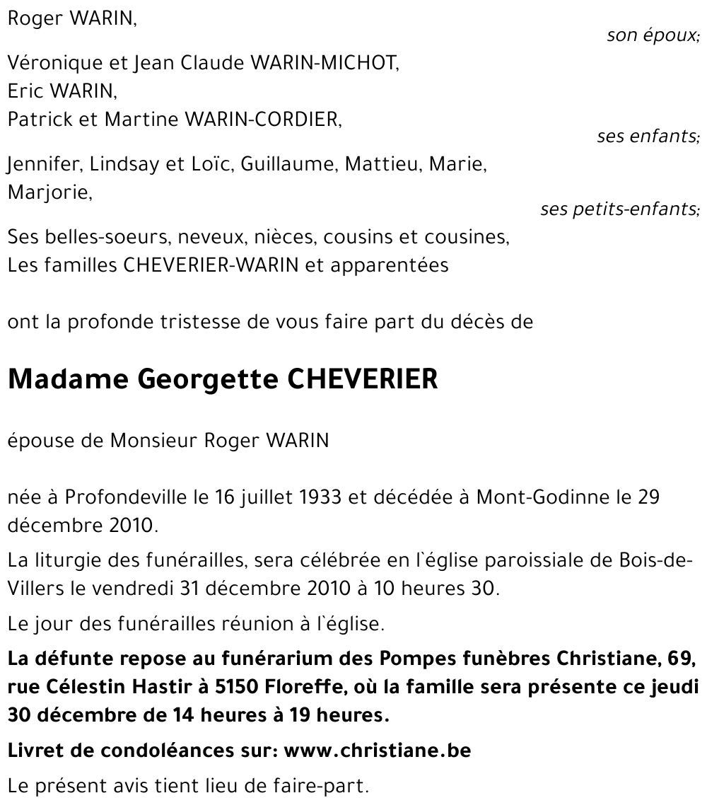 Georgette CHEVERIER