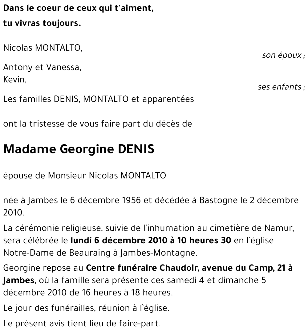 Georgine DENIS