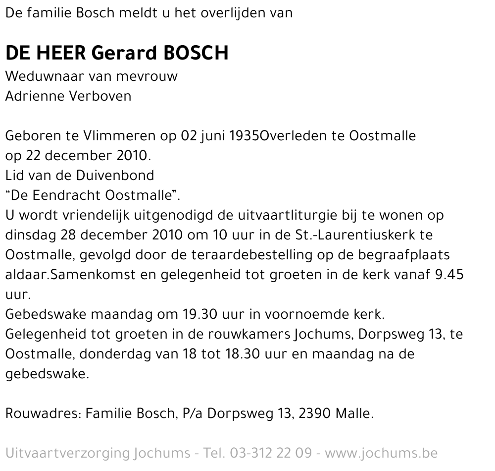 Gerard Bosch