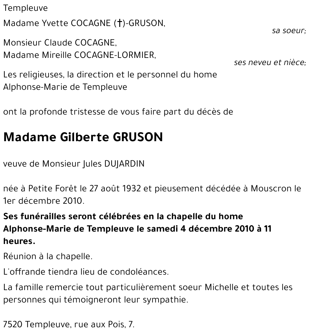 Gilberte GRUSON