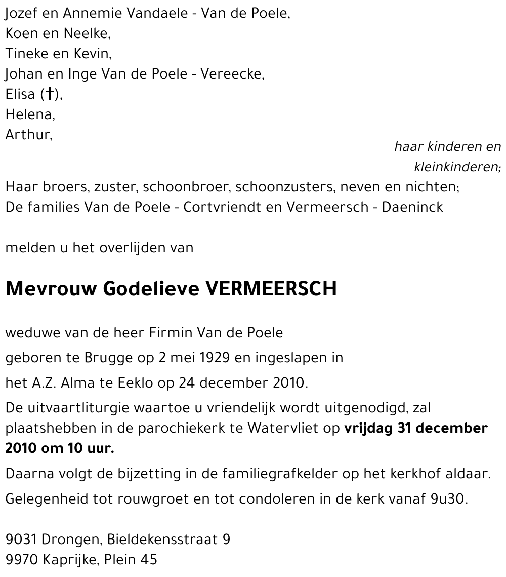Godelieve VERMEERSCH