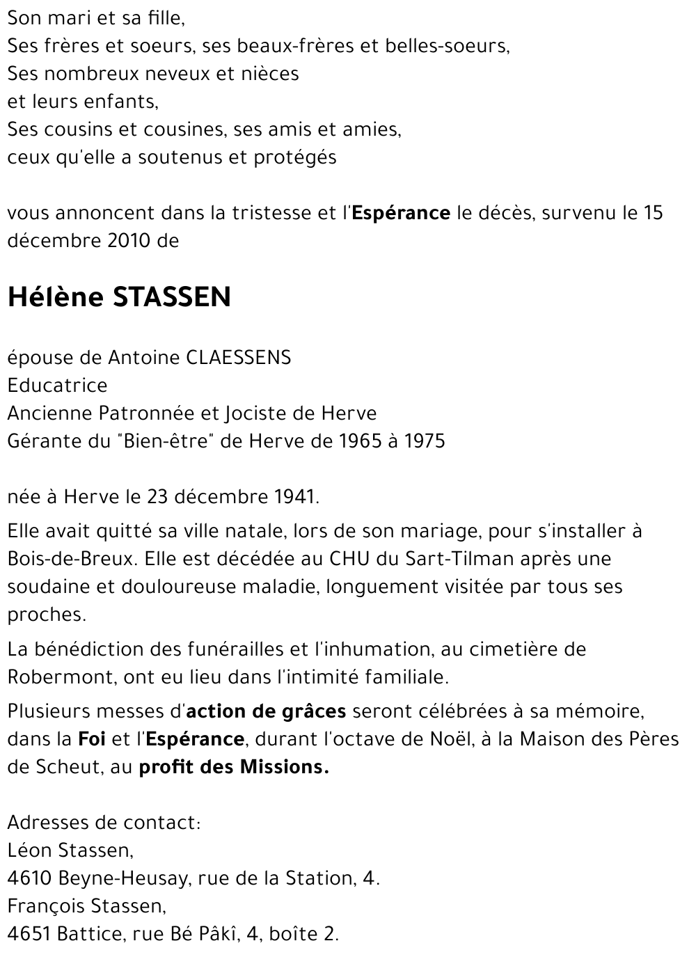 Hélène STASSEN