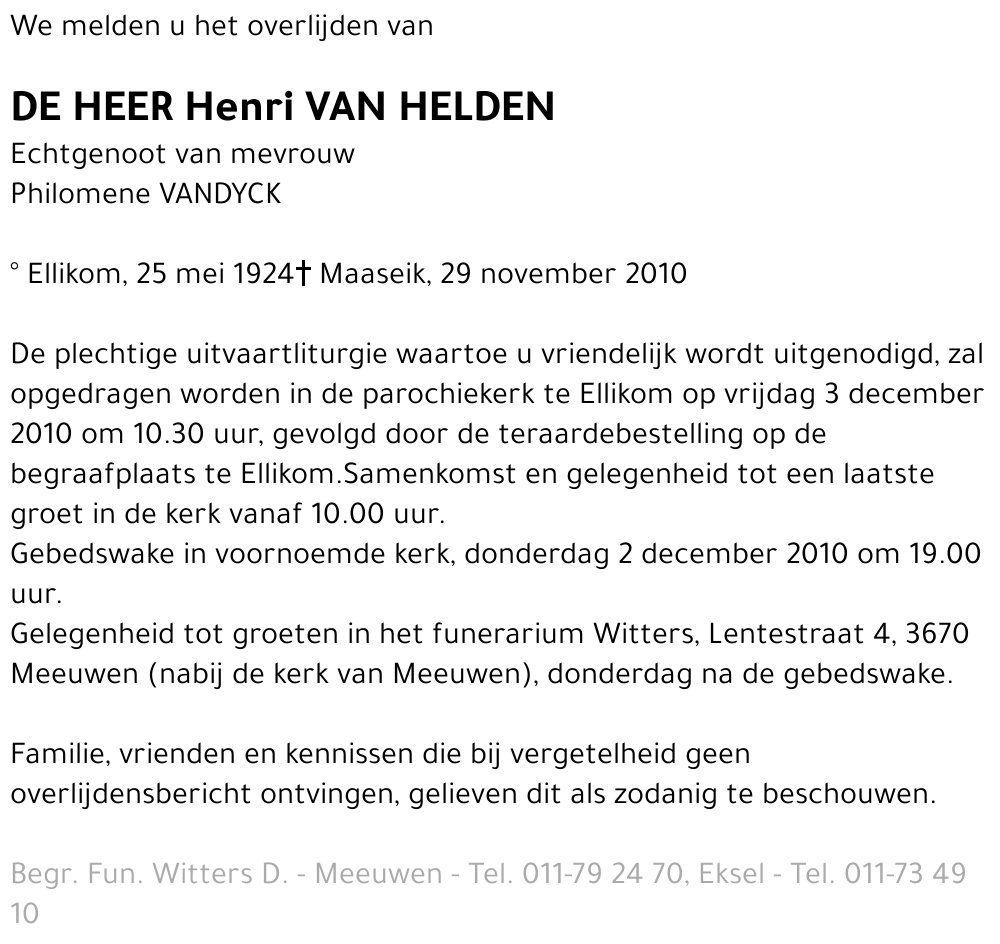 Henri Van Helden