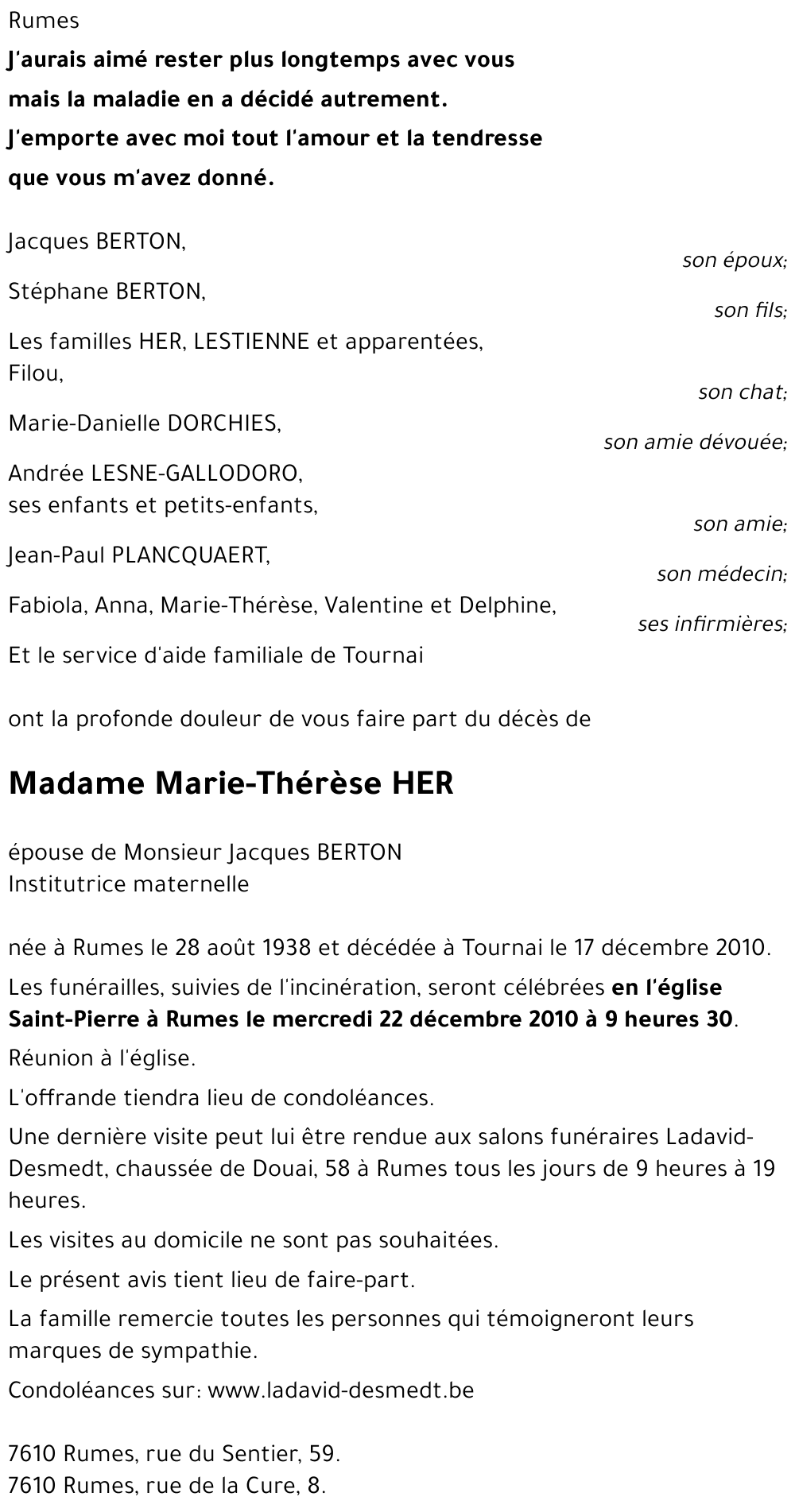 HER Marie-Thérèse