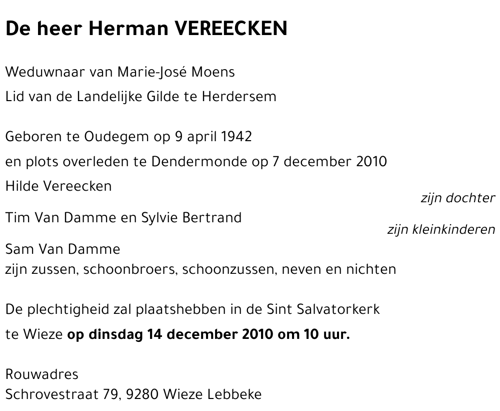 Herman VEREECKEN