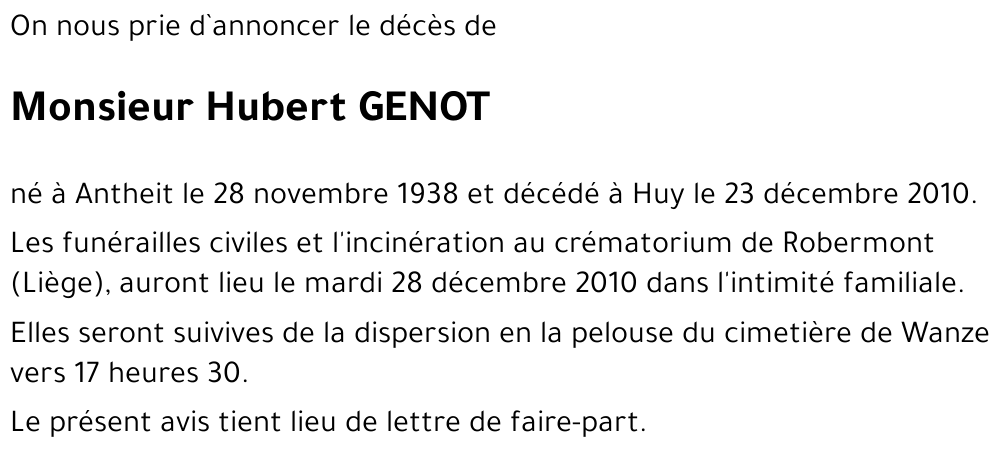 Hubert Genot