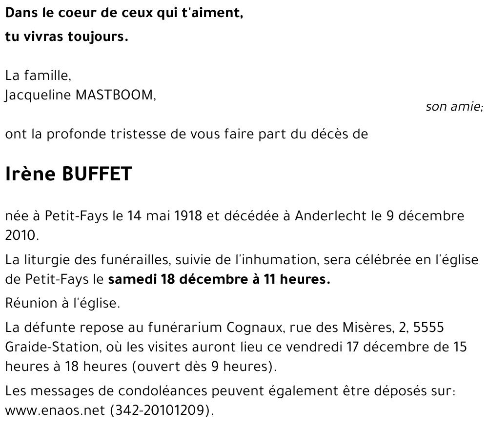 Irène BUFFET
