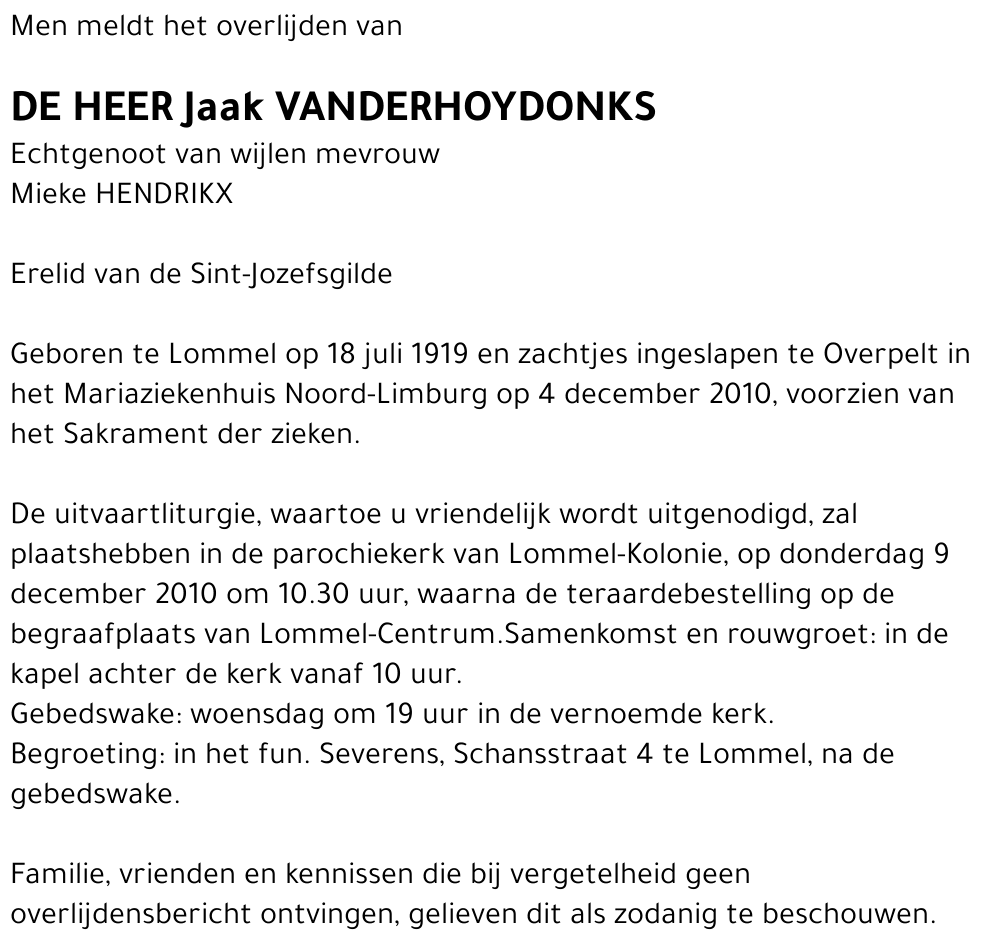 Jaak Vanderhoydonks