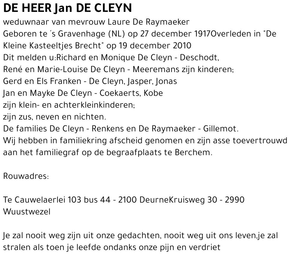 Jan De Cleyn