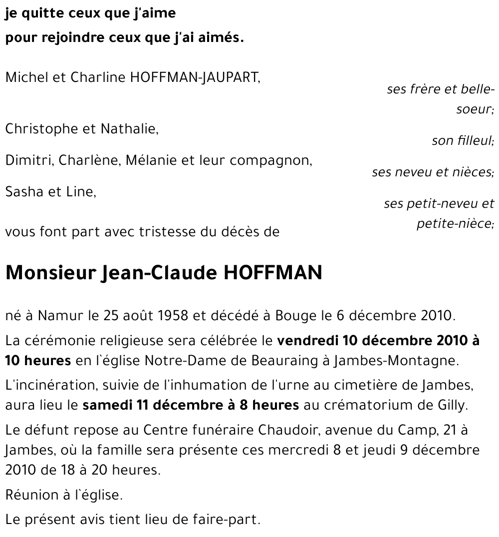 Jean-Claude HOFFMAN