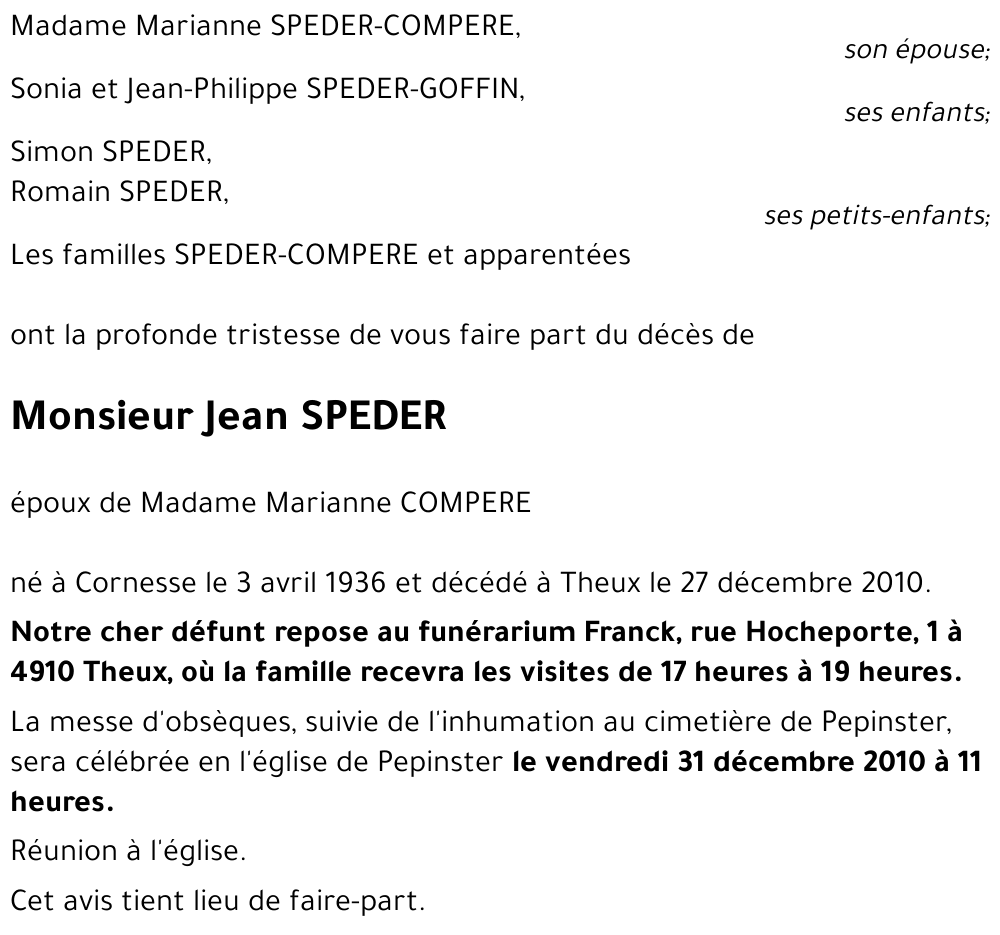 Jean SPEDER