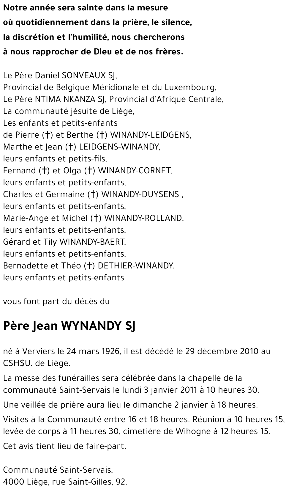 Jean WYNANDY SJ