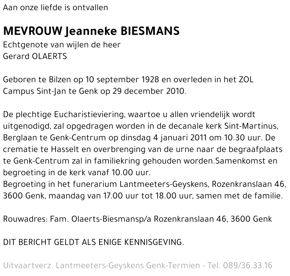 Jeanneke BIESMANS