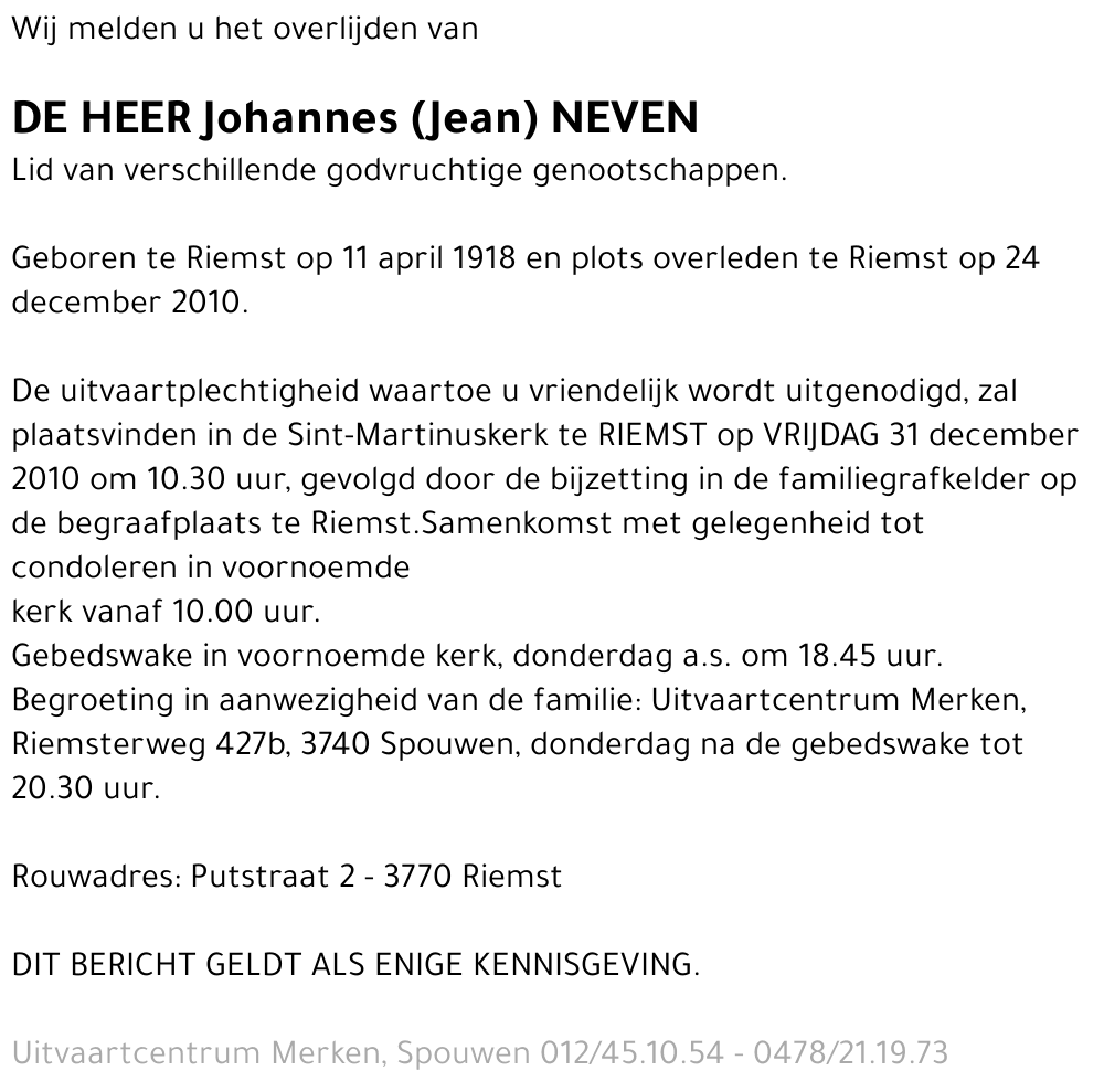Johannes Neven