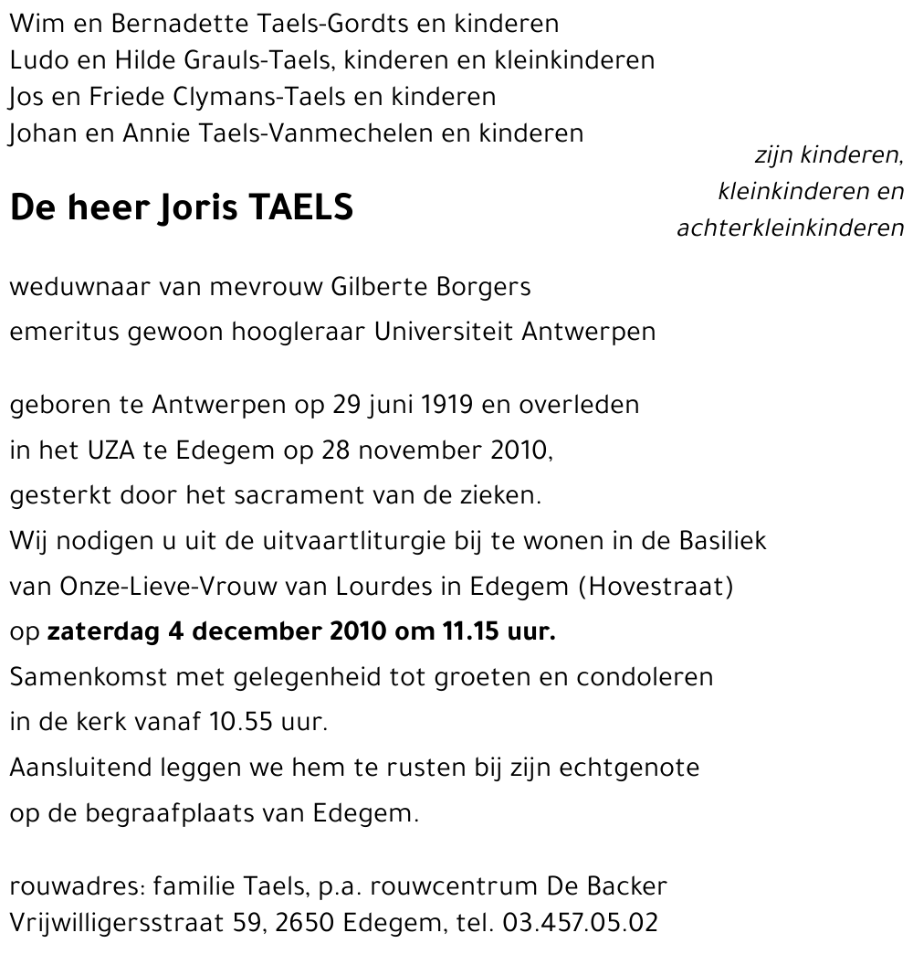 Joris TAELS