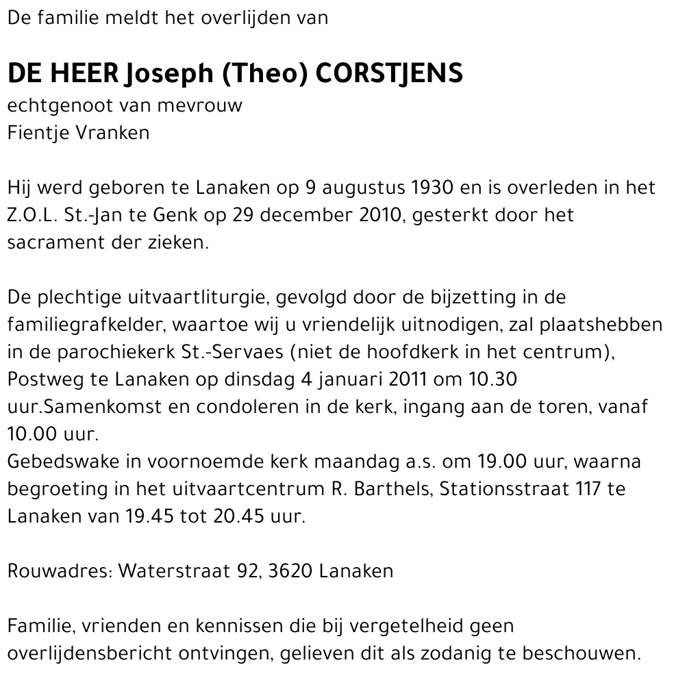 Joseph Corstjens