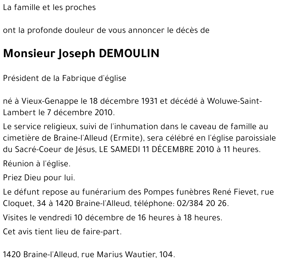 Joseph DEMOULIN