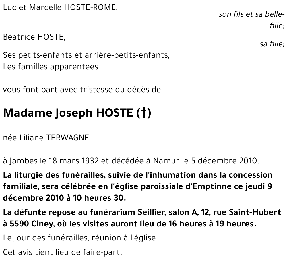 Joseph HOSTE