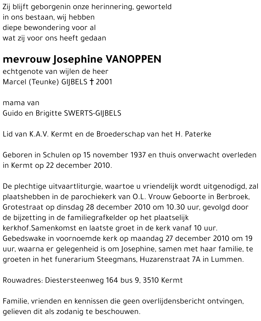 Josephine Vanoppen