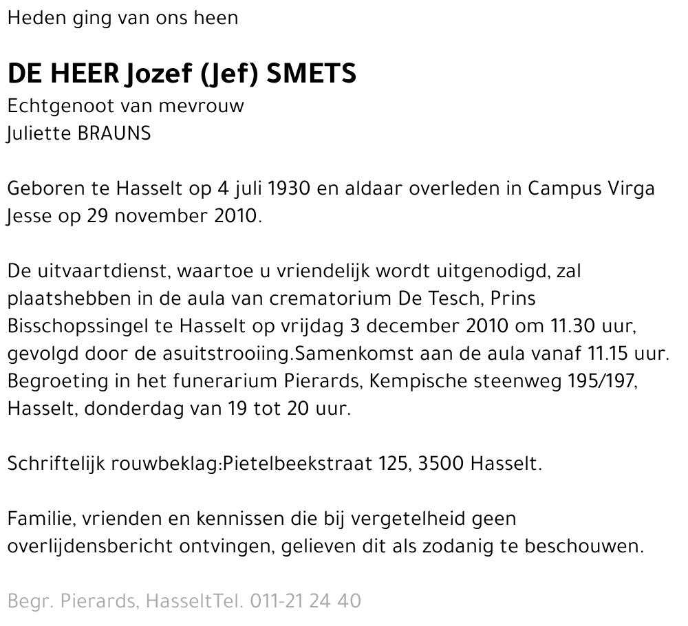 Jozef (Jef) SMETS